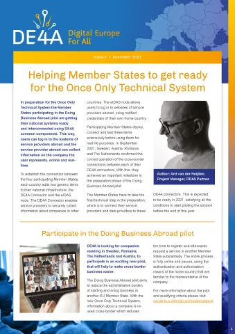 DE4A Newsletter #4 2021-12